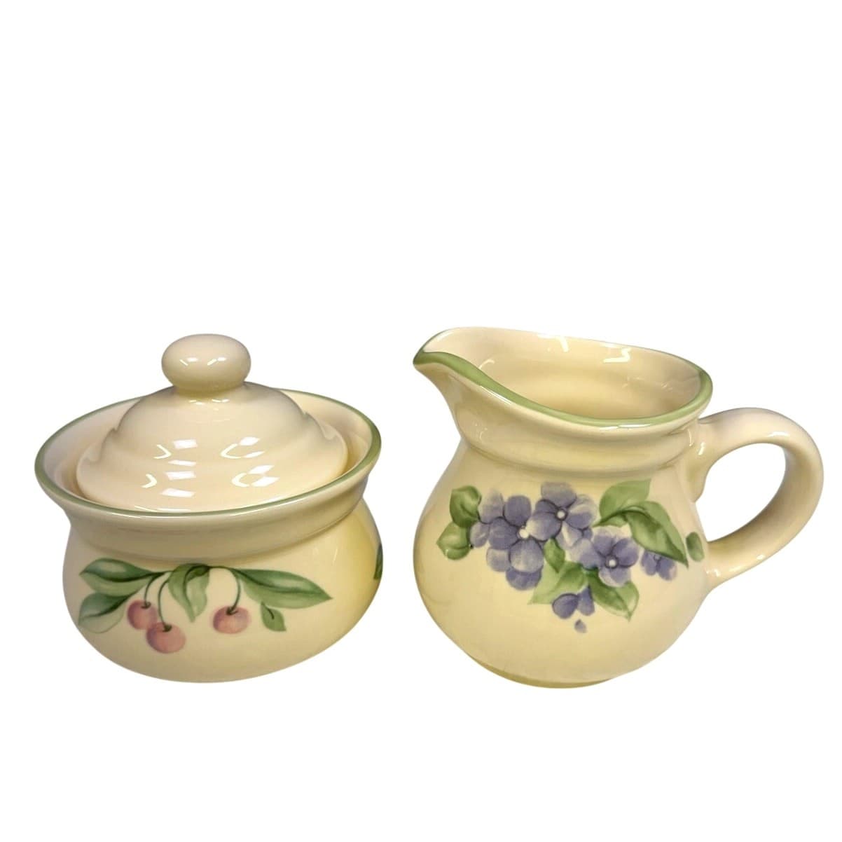Pfaltzgraff Retired 1991-1999 'Garden Party' Cream Pitcher Sugar Bowl w/Lid Set - Thumbnail 4