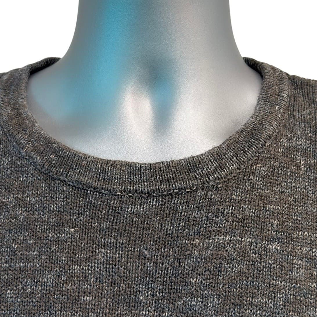 Vintage Banana Republic Linen Cotton Crewneck Sweater Gray Men's XL Hong Kong - Thumbnail 4