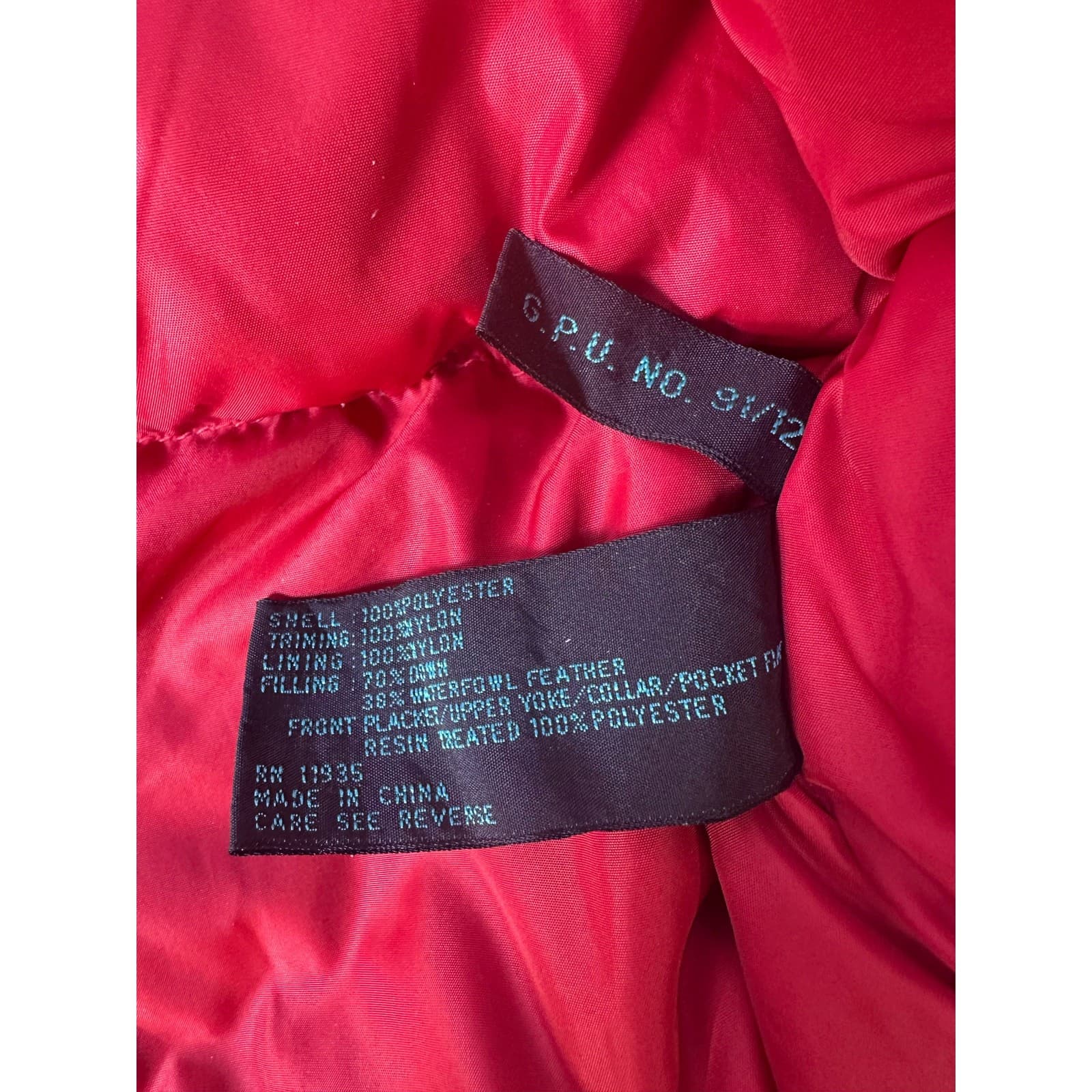 Weekends Vintage 90's Retro Puffer Ski Jacket/Parka Red Yellow Navy Men's Large - Thumbnail 12