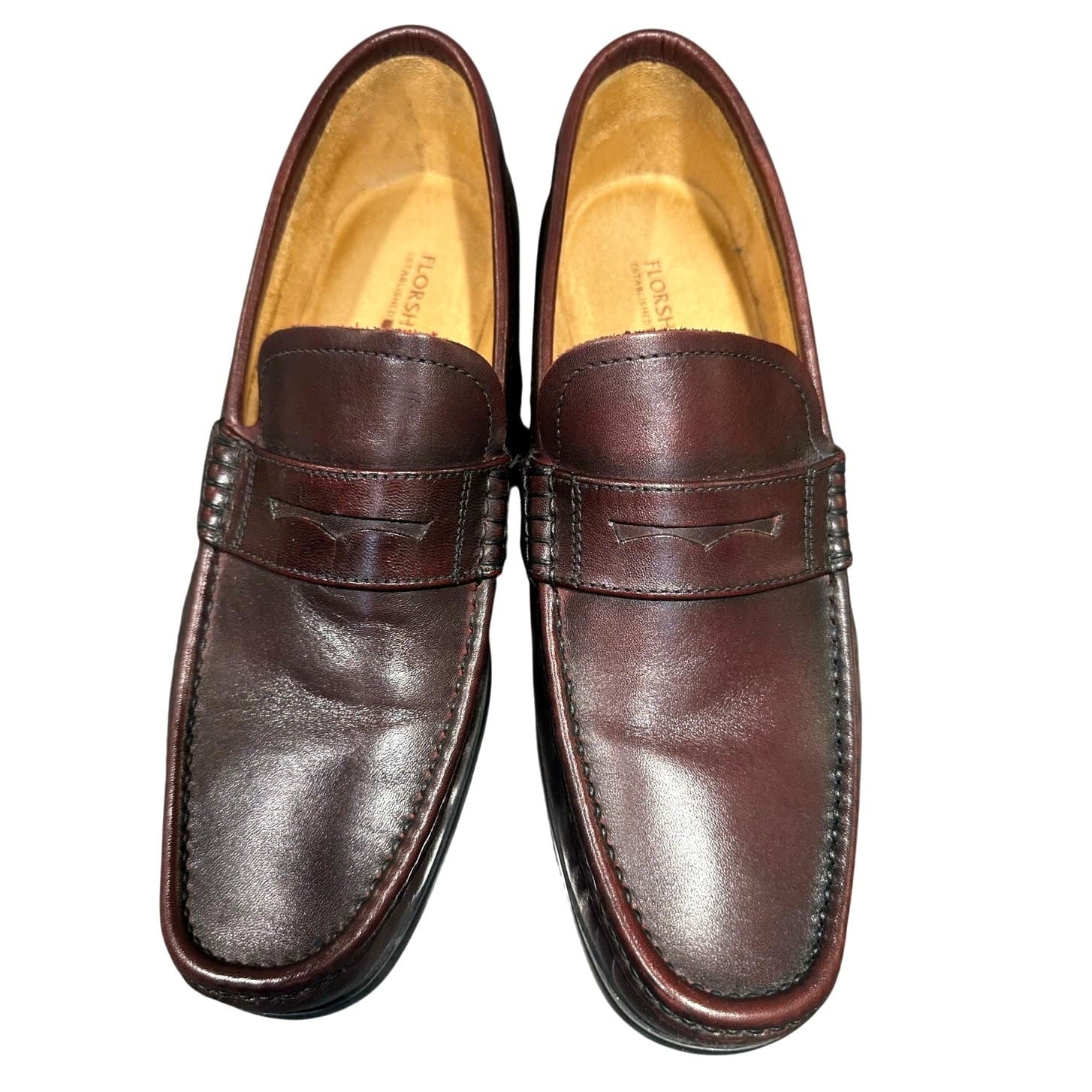 Florsheim 12091-601 Men's 8.5 D Cordovan Penny Loafers Dress Shoes-Excellent - Thumbnail 2