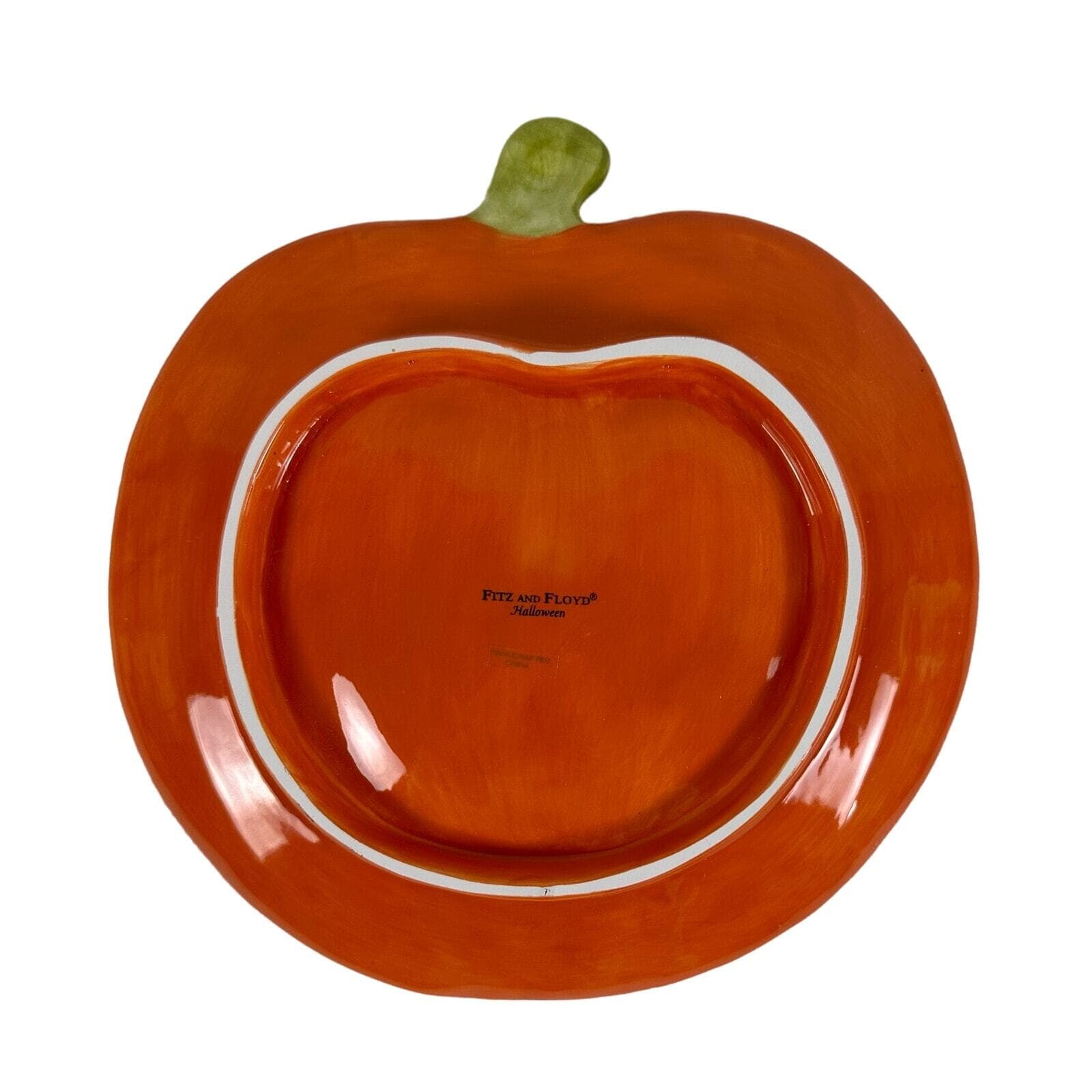 Fitz and Floyd 2004 Pumpkin Candy Plate Dish Original Box VG - Thumbnail 5