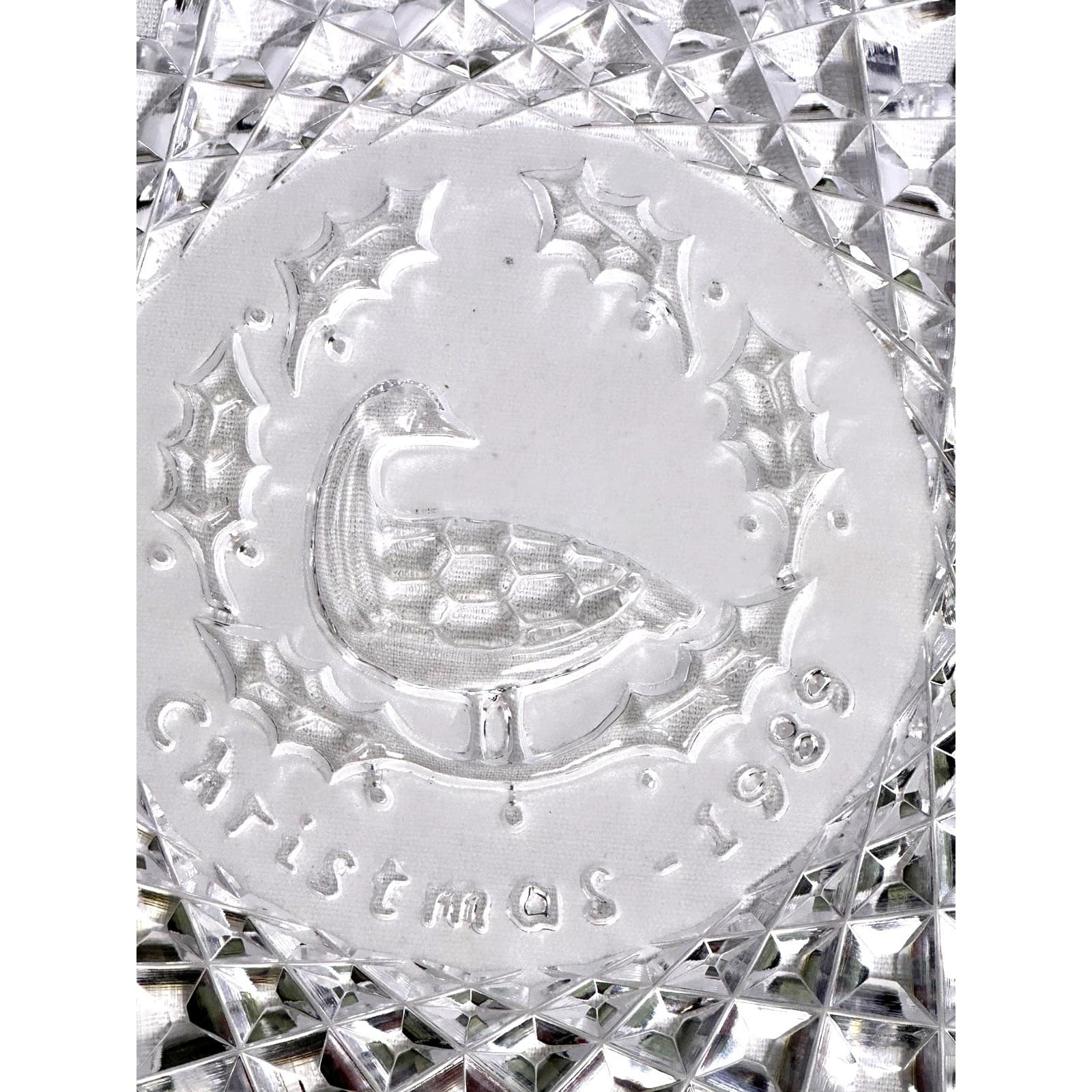 Waterford Crystal Twelve Days of Christmas 1989 "Geese-a-Laying" Plate Ireland - Thumbnail 2