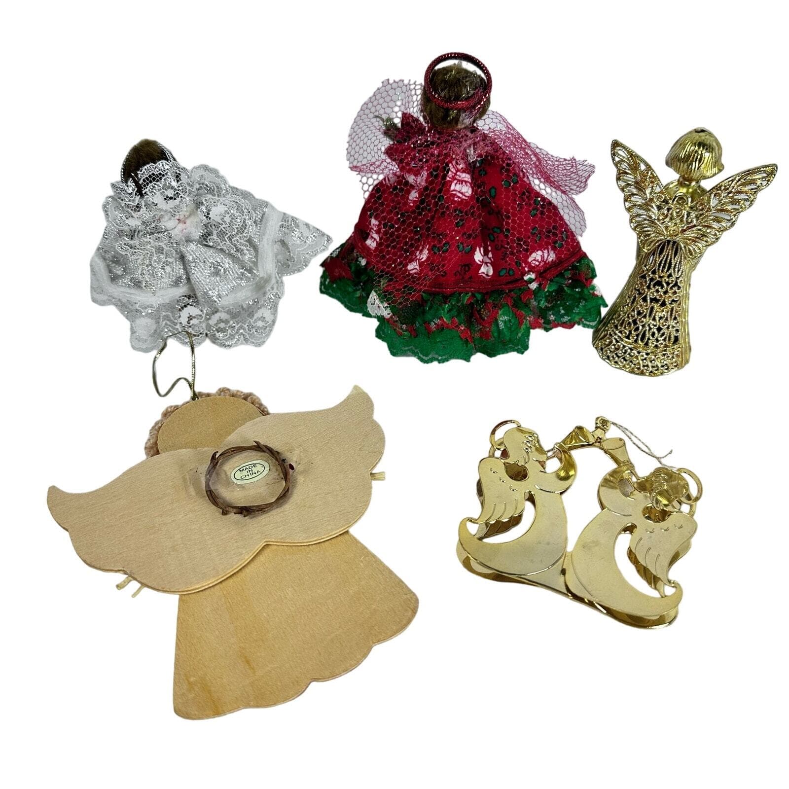 Lot of 5 Vintage Christmas Angel Ornaments in Various Sizes. Please See photos - Thumbnail 7