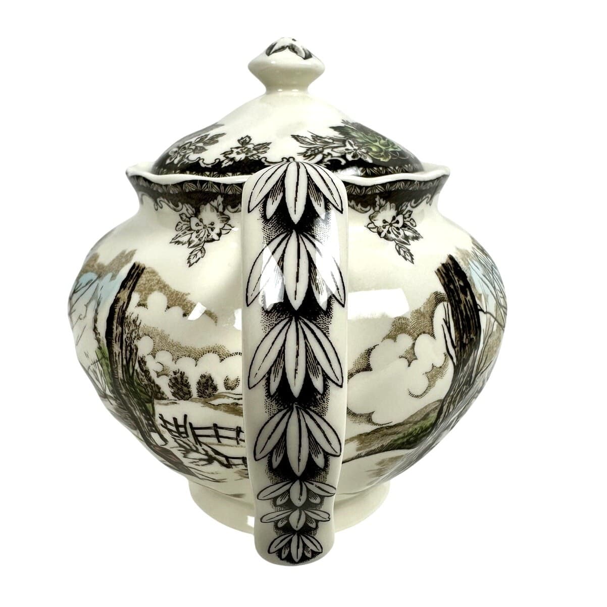Johnson Bros Friendly Village England Vintage Sugar Maples Teapot-Excellent! - Thumbnail 3