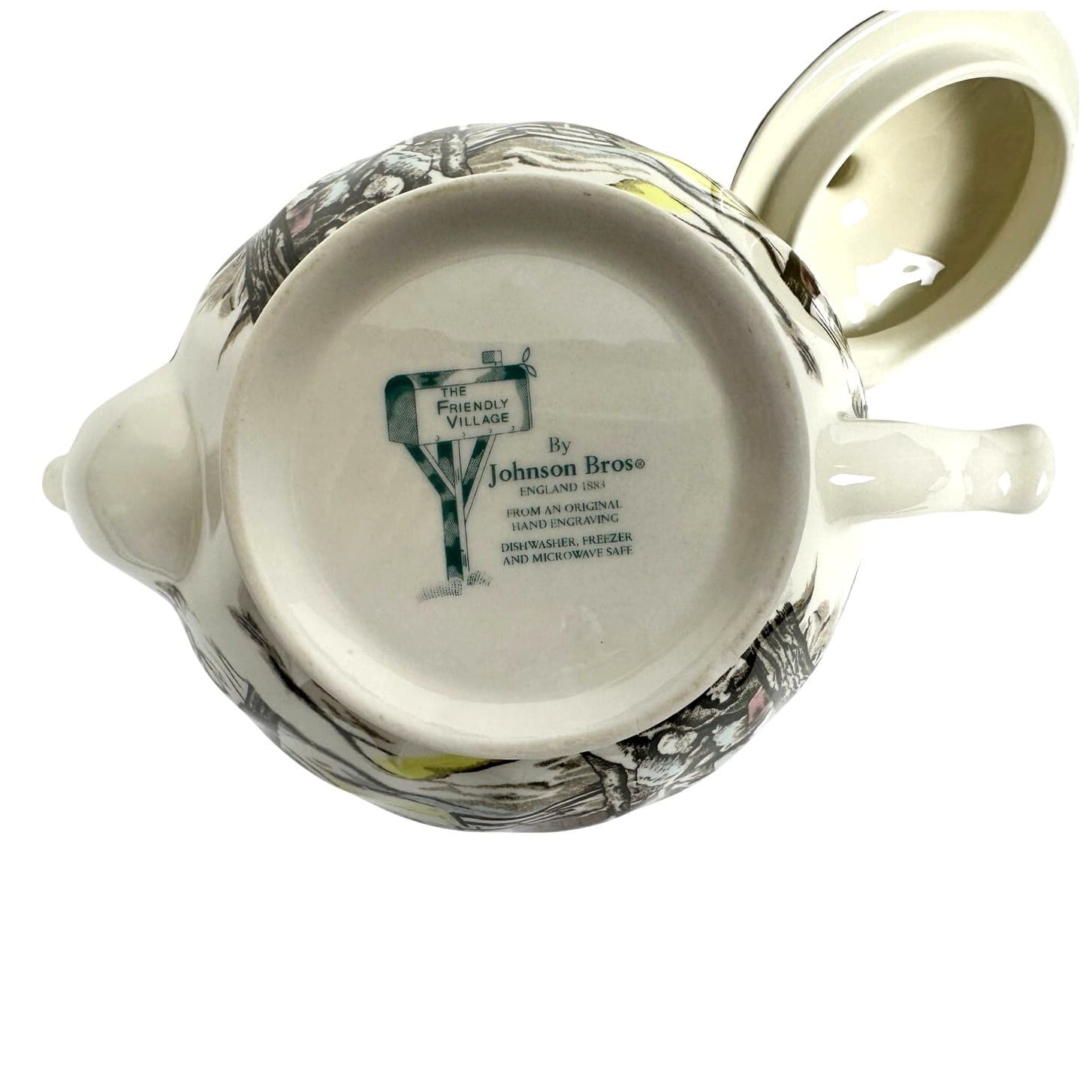 Johnson Bros Friendly Village England Vintage Sugar Maples Teapot-Excellent! - Thumbnail 8