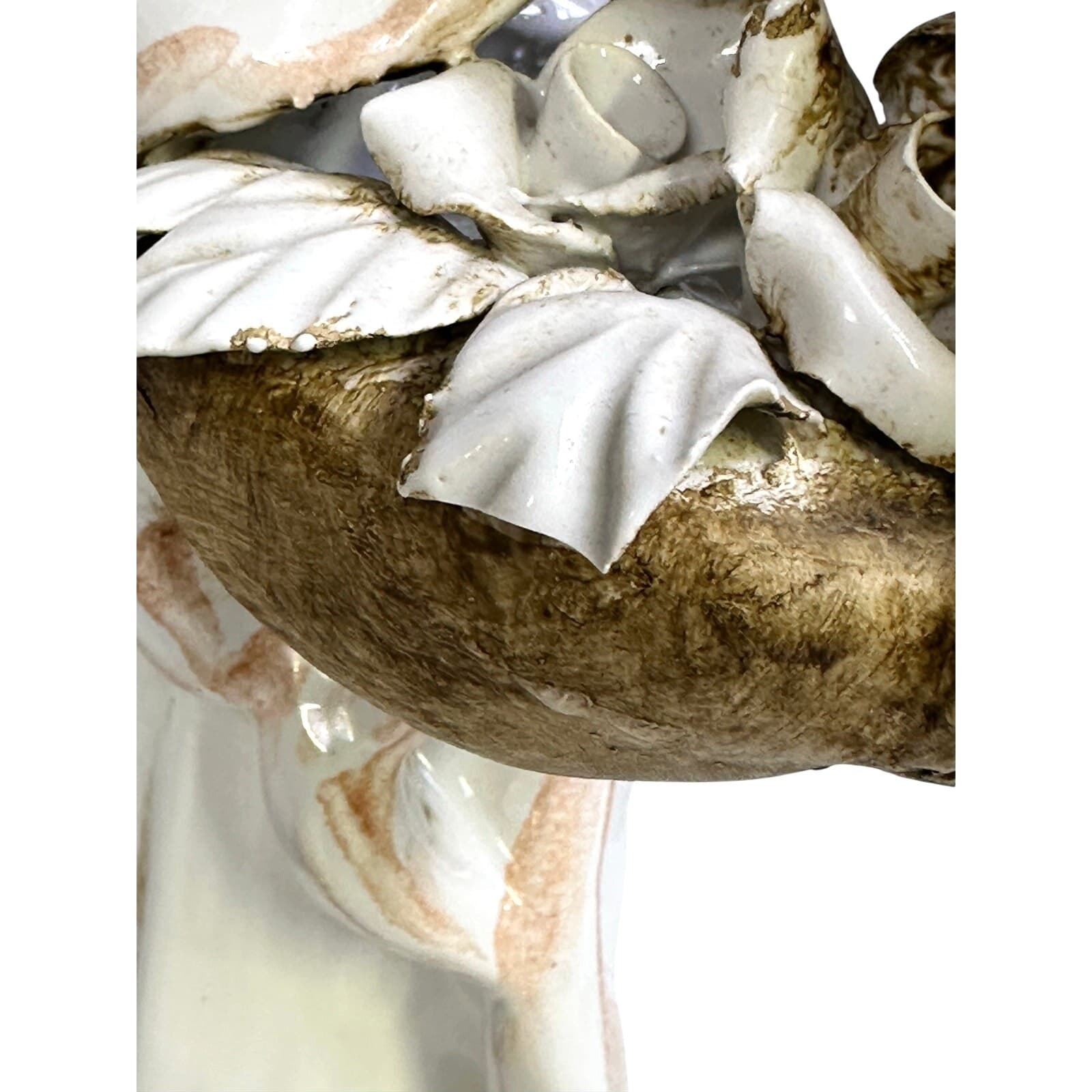 Ugo Zaccagnini Style Porcelain Chinese Man and Woman 22.5" Vintage Figurines - Thumbnail 10