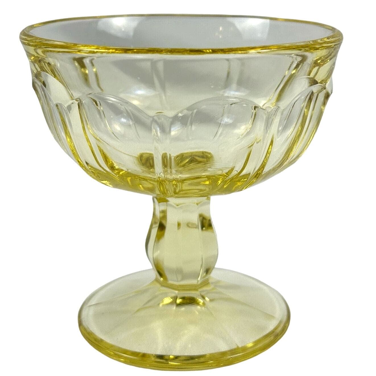 Noritake Provincial Yellow Vintage Low Sherbet Champagne Glass-Excellent Mint!