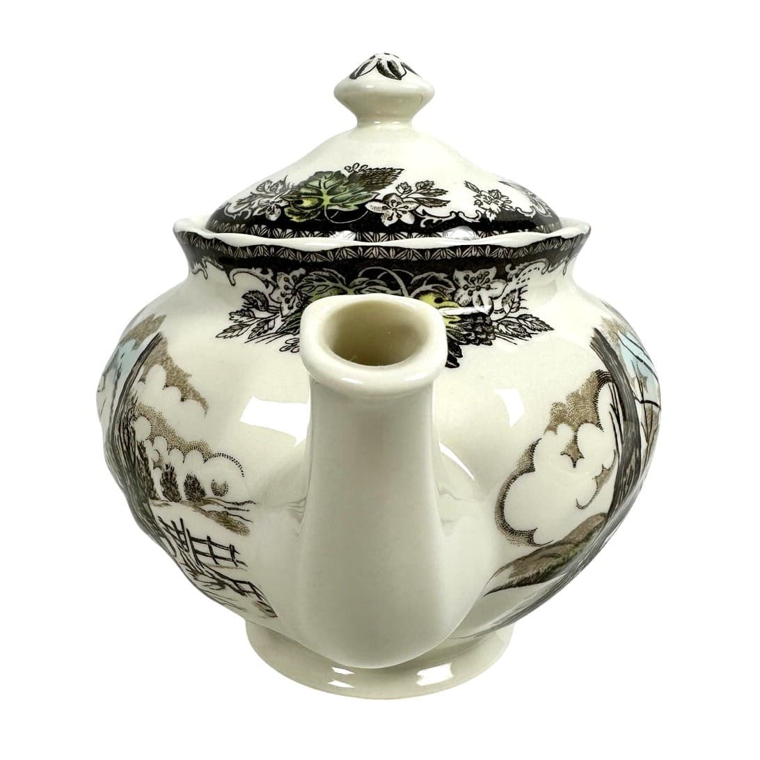 Johnson Bros Friendly Village England Vintage Sugar Maples Teapot-Excellent! - Thumbnail 2