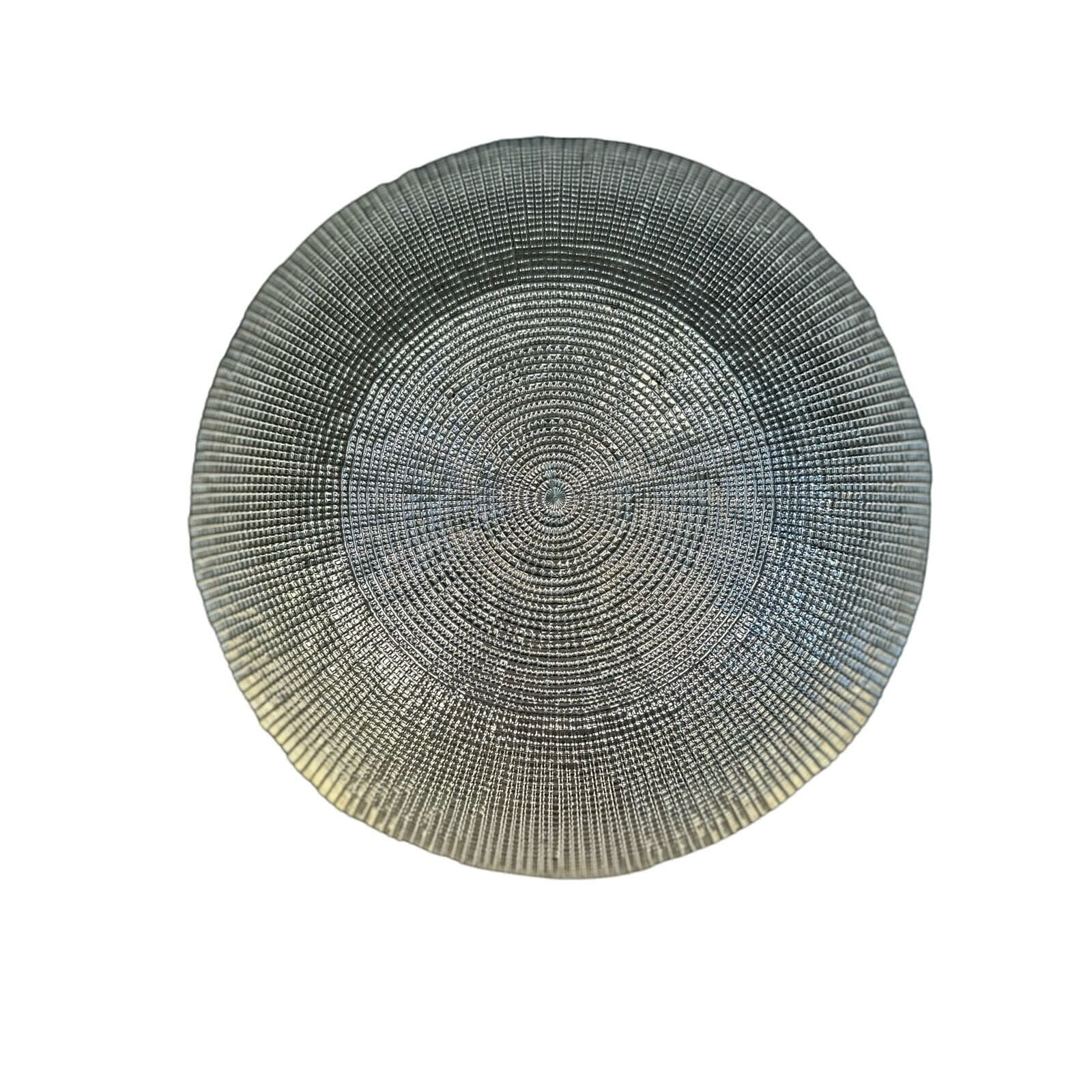 Bronze Gold Art Glass Design Large Centerpiece Scalloped Edge Bowl-16" Diameter! - Thumbnail 9