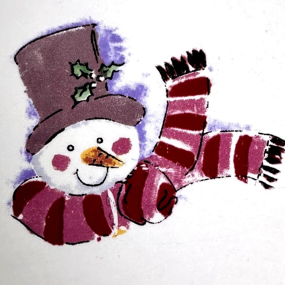 Gibson Concord Collection 2001 Snowman Patchwork 3-PC Place Setting-Excellent - Thumbnail 6