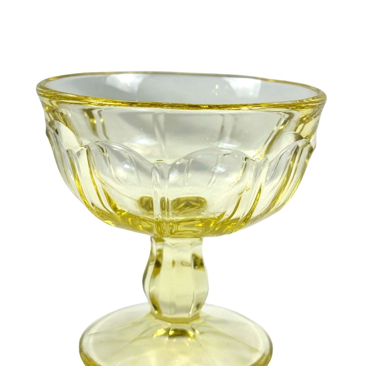 Noritake Provincial Yellow Vintage Low Sherbet Champagne Glass-Excellent Mint! - Thumbnail 3