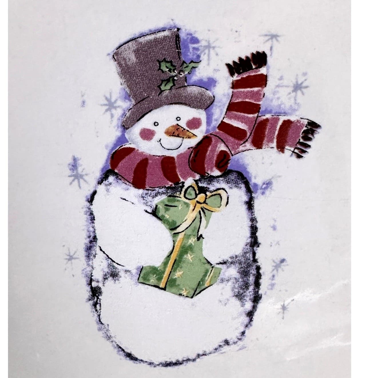 Gibson Concord Collection 2001 Snowman Patchwork 3-PC Place Setting-Excellent - Thumbnail 5