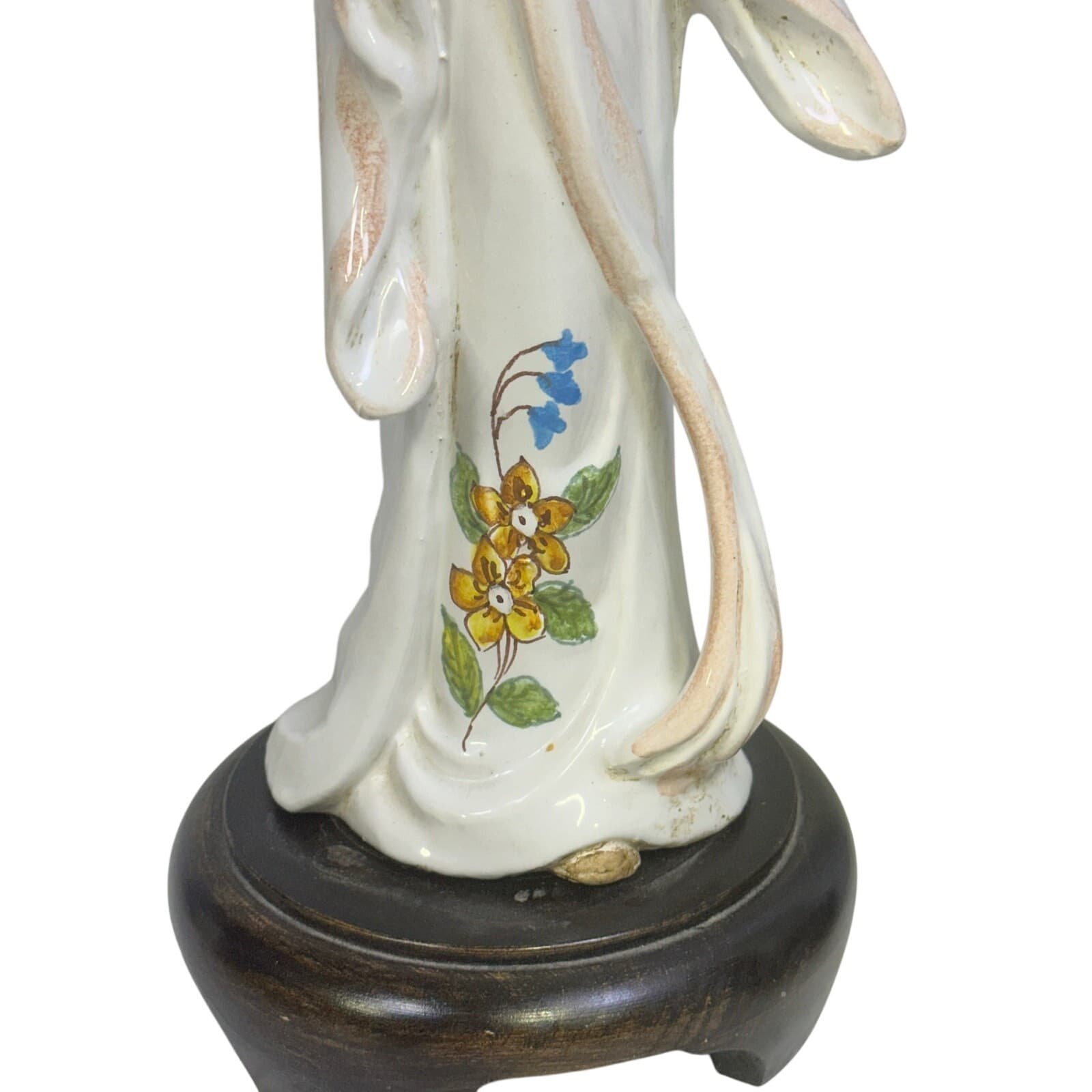 Ugo Zaccagnini Style Porcelain Chinese Man and Woman 22.5" Vintage Figurines - Thumbnail 6
