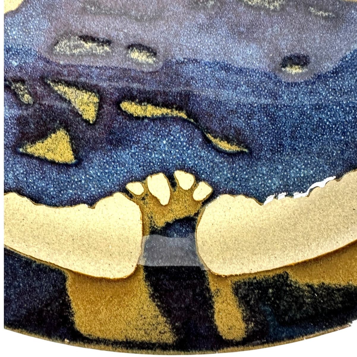 Labaire Pottery Blue Signed Tree of Life Oval 10.75" Serving Platter-Excellent! - Thumbnail 6