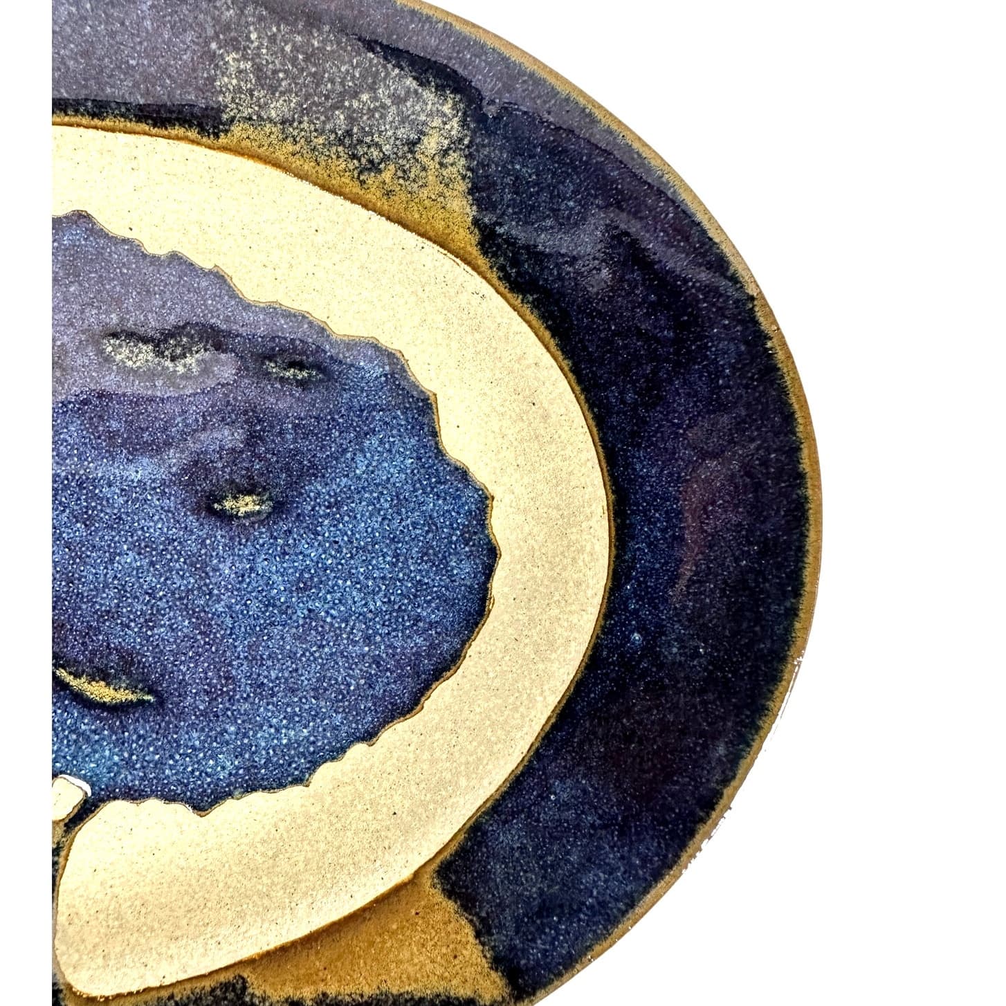 Labaire Pottery Blue Signed Tree of Life Oval 10.75" Serving Platter-Excellent! - Thumbnail 5