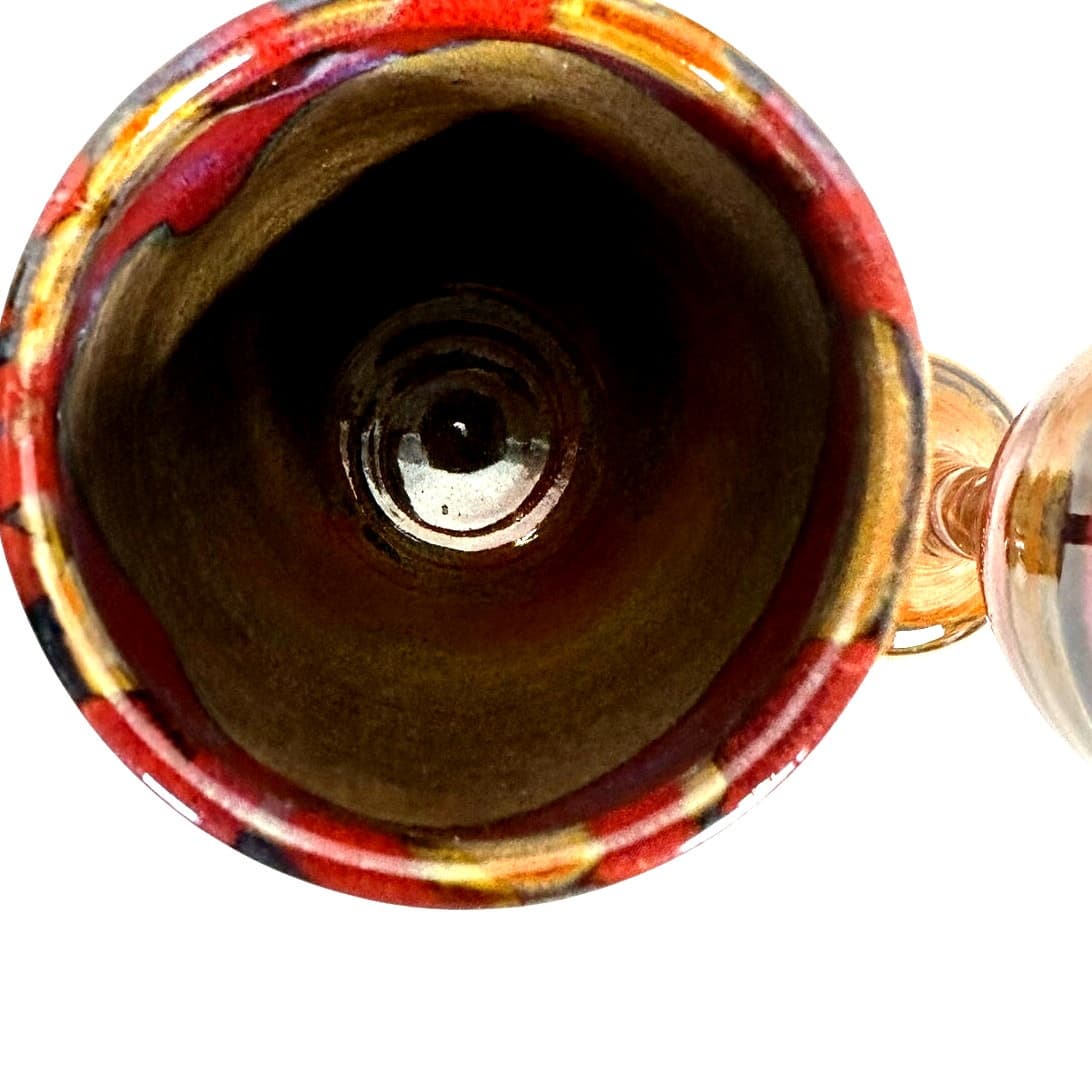 Kurt Glover Pottery 8" Sandia Unique Wine Goblets-Set of 2 - Thumbnail 8