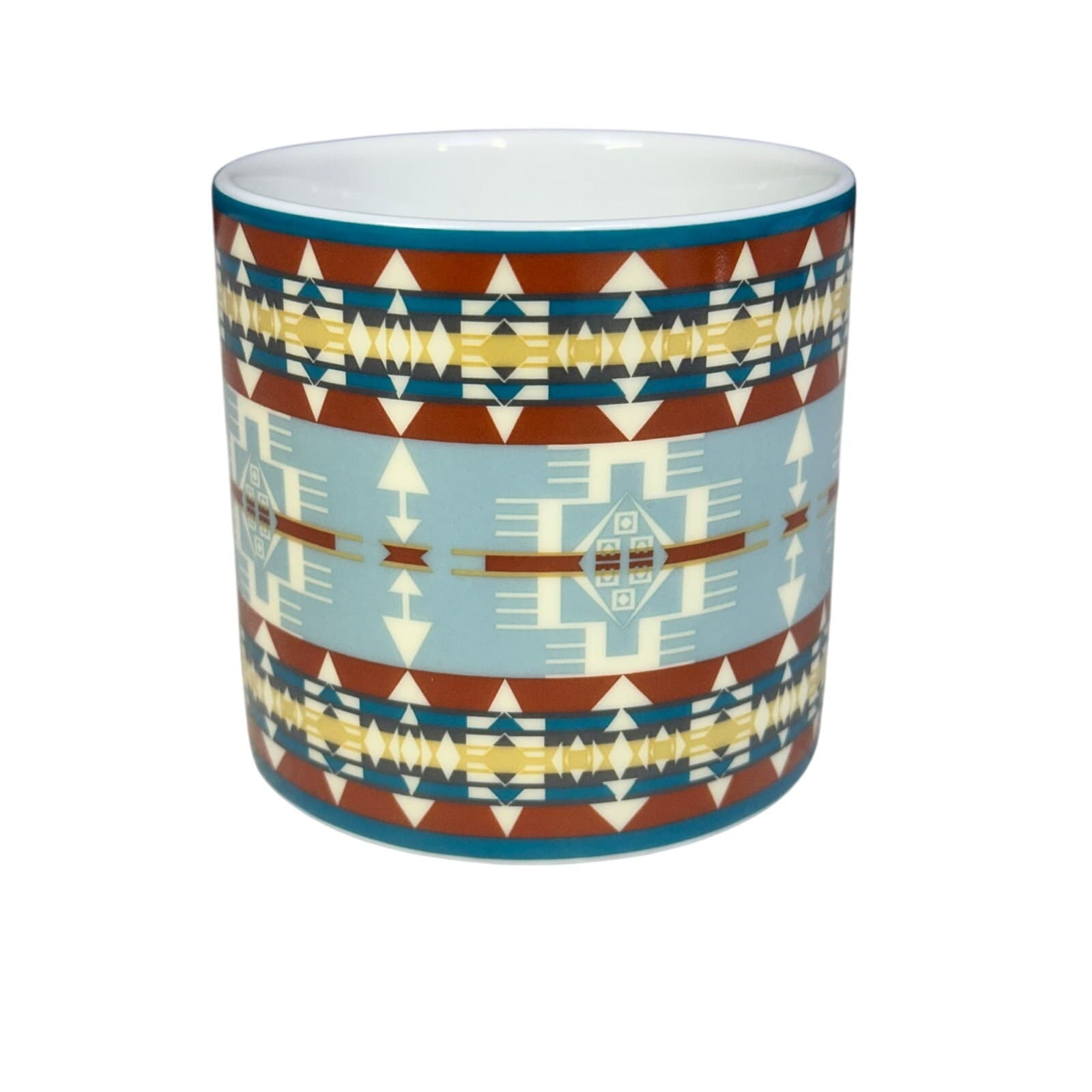 Pendelton American Indian College Fund Blue/Brown Aztec Design12 oz Coffee Mug - Thumbnail 4