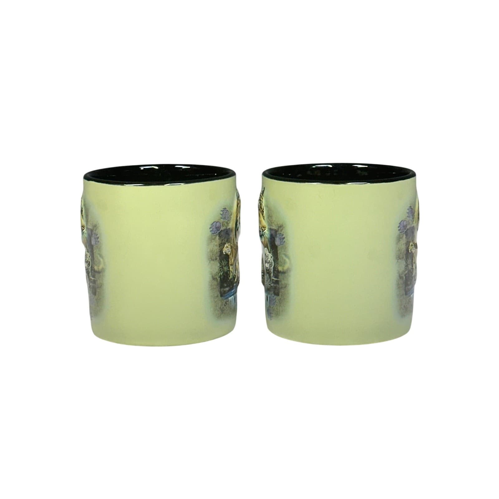 Busch Gardens Three-Dimensional Tigers Large Coffee Latte Cocoa Mugs-Set of 2 - Thumbnail 4