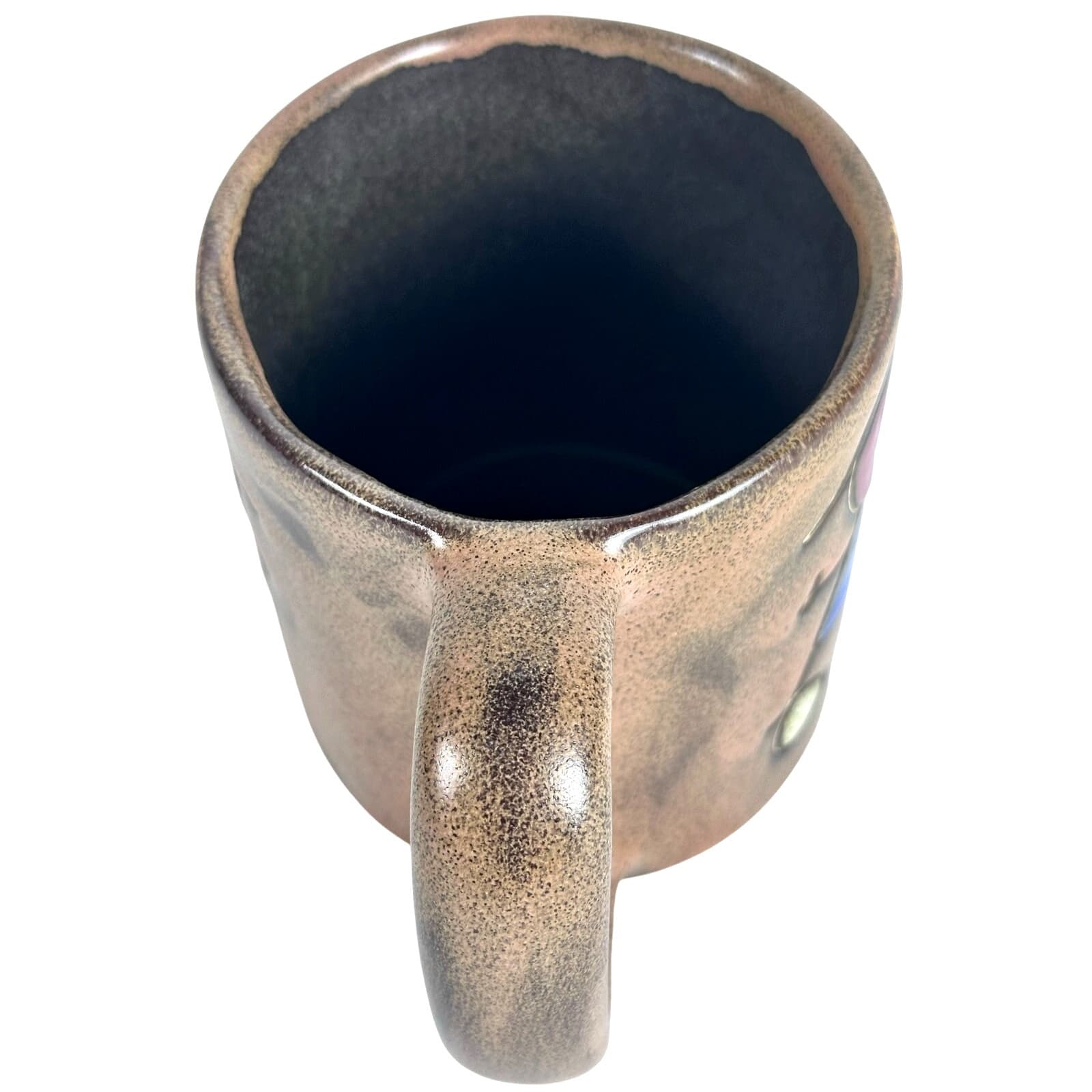 Art Pottery Coffee Mug Boy Girl Flowers Designed by Patrick Mexico-Excellent! - Thumbnail 5