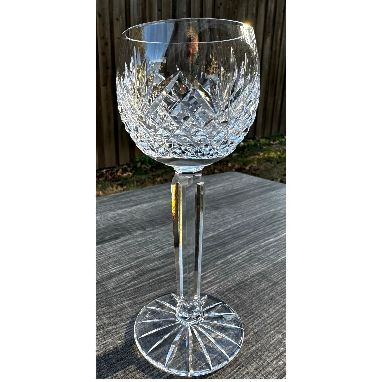 Tyrone Crystal Ireland 'Antrim' Balloon 7 3/8” Hock Wine Glass-Excellent - Thumbnail 5