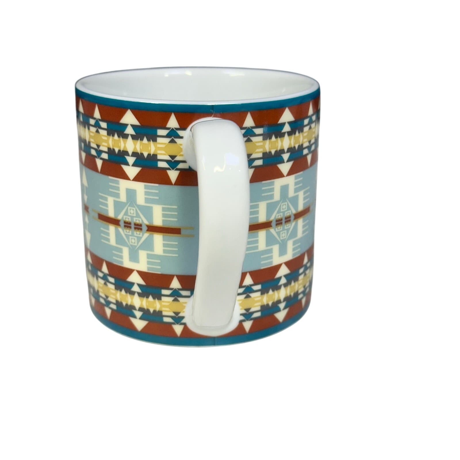 Pendelton American Indian College Fund Blue/Brown Aztec Design12 oz Coffee Mug - Thumbnail 2