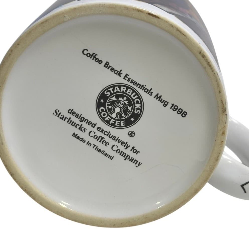 Starbucks 1998 Vintage Coffee Break Essentials Large 20 oz Coffee/Latte Mug - Thumbnail 5