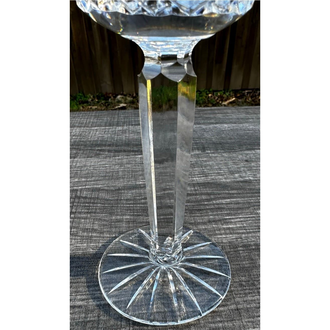 Tyrone Crystal Ireland 'Antrim' Balloon 7 3/8” Hock Wine Glass-Excellent - Thumbnail 4
