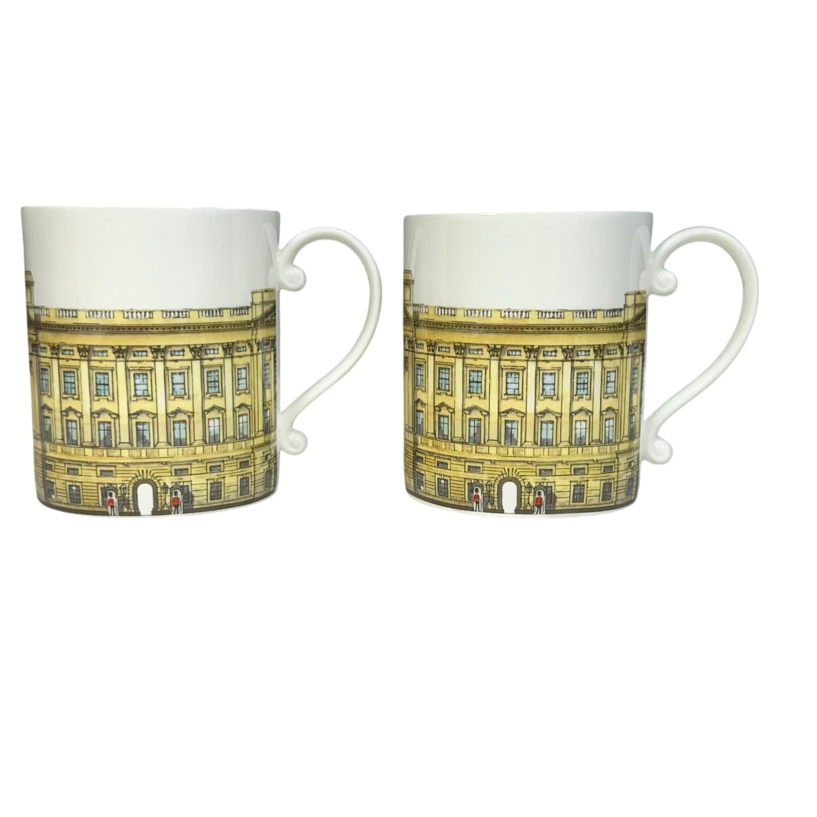 Buckingham Palace The Royal Collection Bone China Coffee Tea 3.75" Mugs-Set of 2