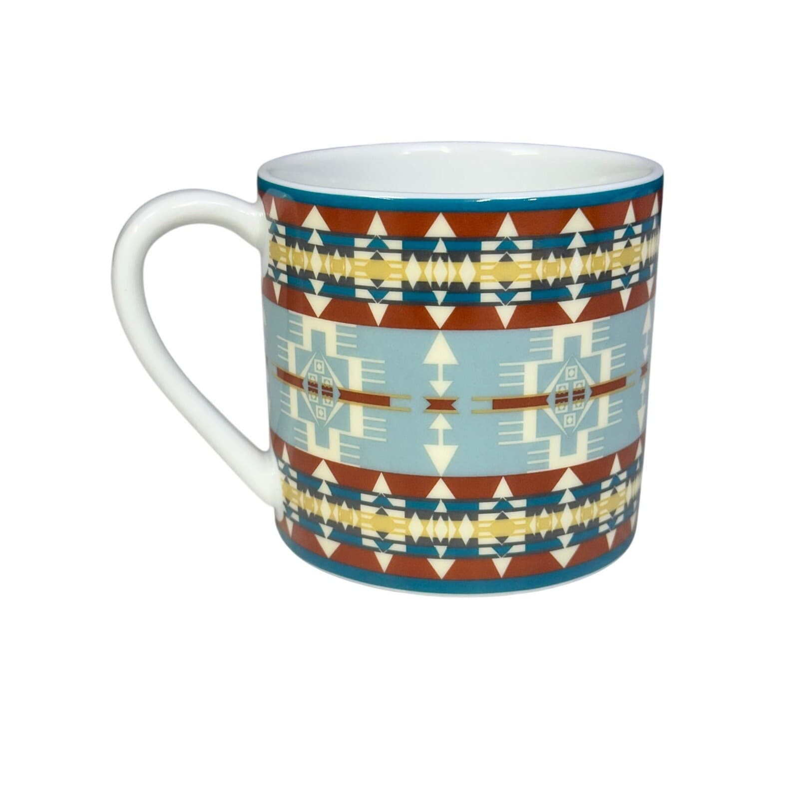 Pendelton American Indian College Fund Blue/Brown Aztec Design12 oz Coffee Mug - Thumbnail 3