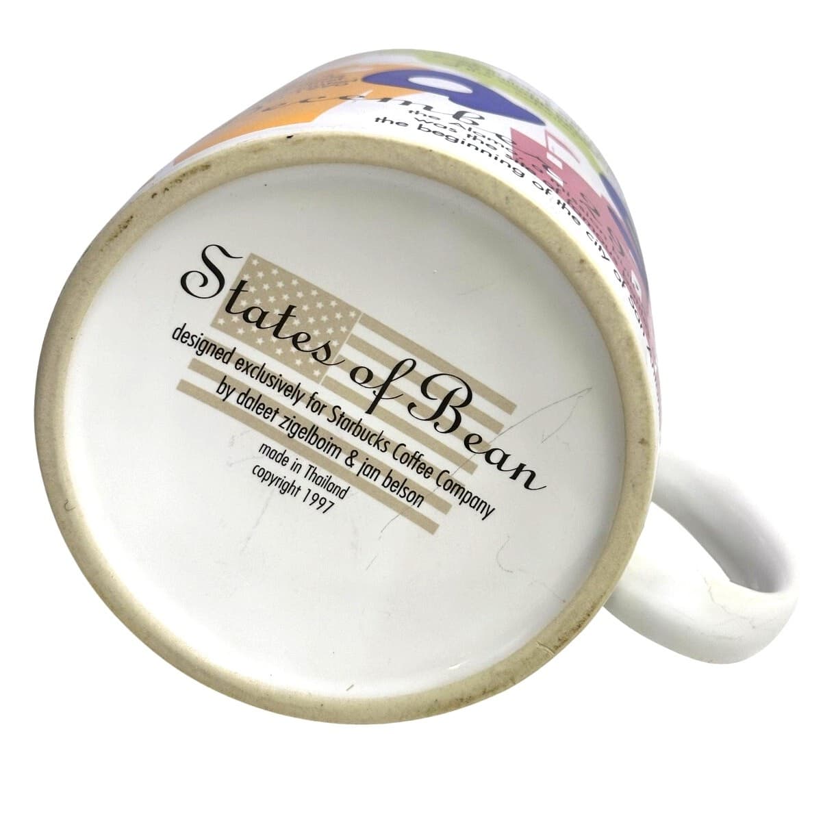 Starbucks 1997 Vintage Texas States of Beans Retro 20 oz Coffee/Latte Mug - Thumbnail 5