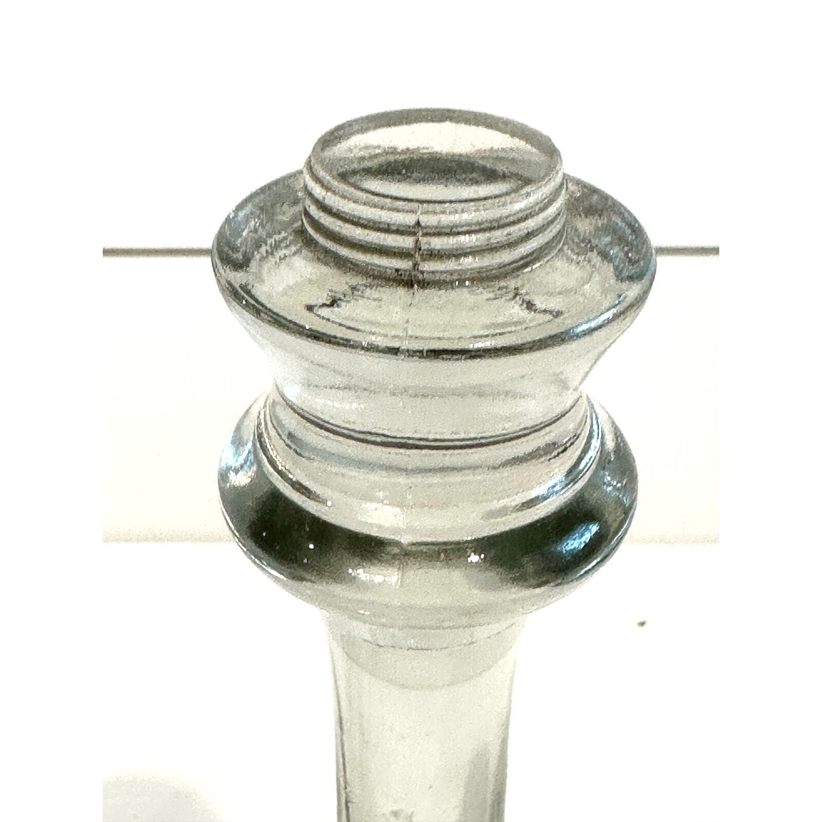 Pressed Glass Vintage 2-Part Screw Apart Candlestick 18.5" Tall-RARE & UNIQUE! - Thumbnail 6