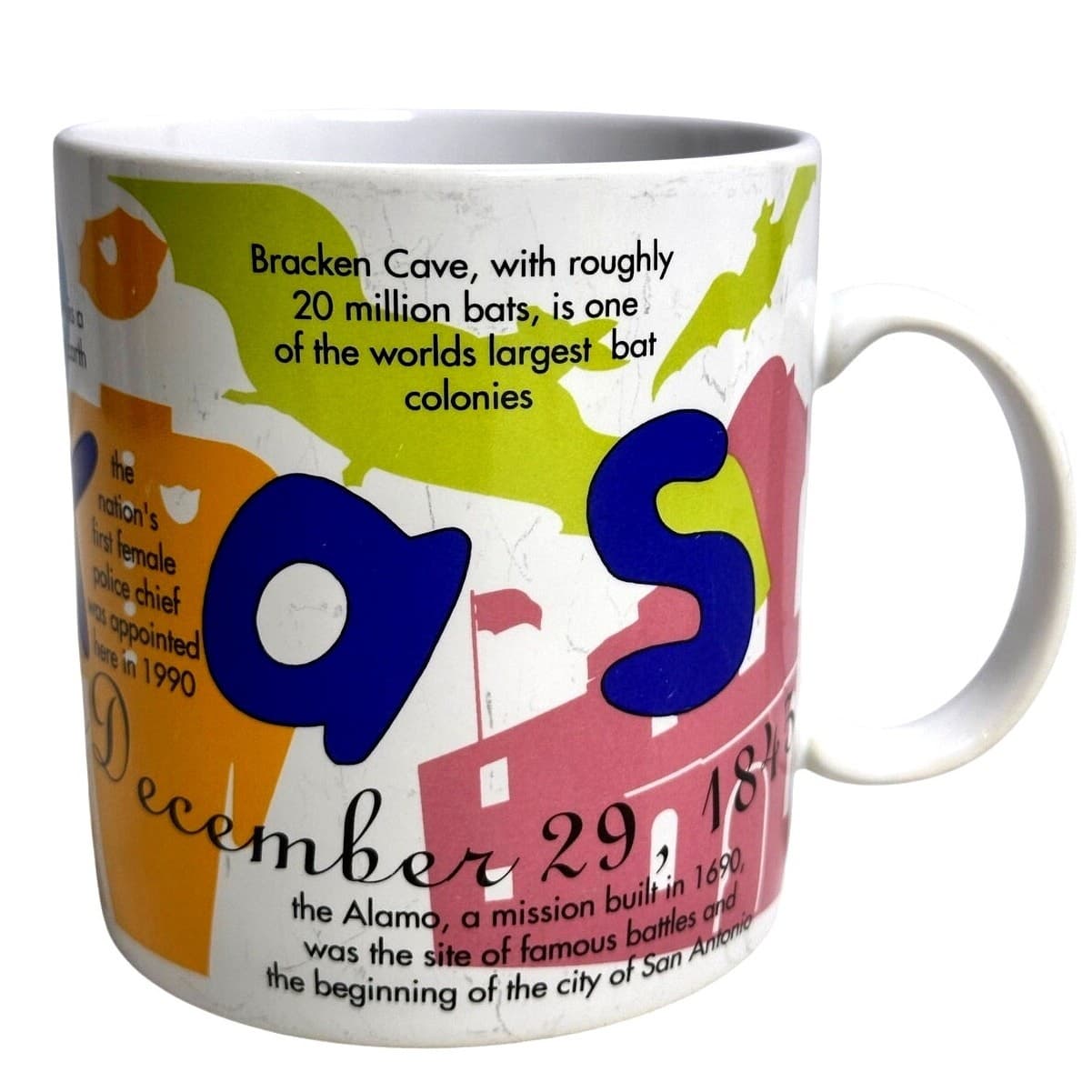 Starbucks 1997 Vintage Texas States of Beans Retro 20 oz Coffee/Latte Mug - Thumbnail 3