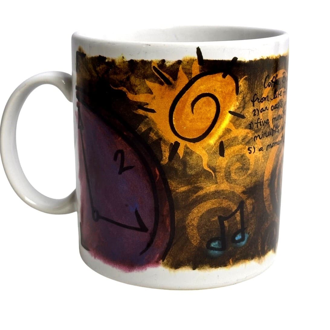 Starbucks 1998 Vintage Coffee Break Essentials Large 20 oz Coffee/Latte Mug - Thumbnail 3