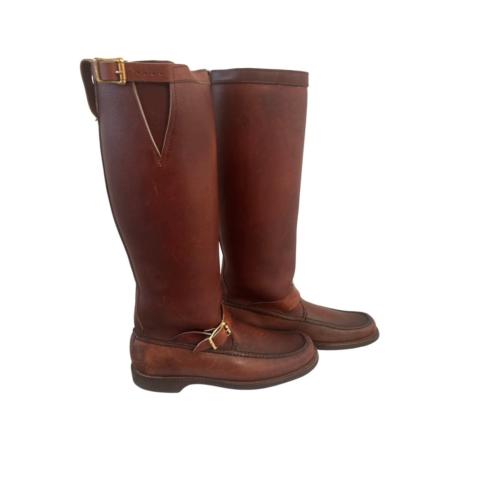 Gokey USA Vintage 'Botte Sauvage' Snake Proof 17" Boots Men Size 8.5 B-Excellent - Thumbnail 2