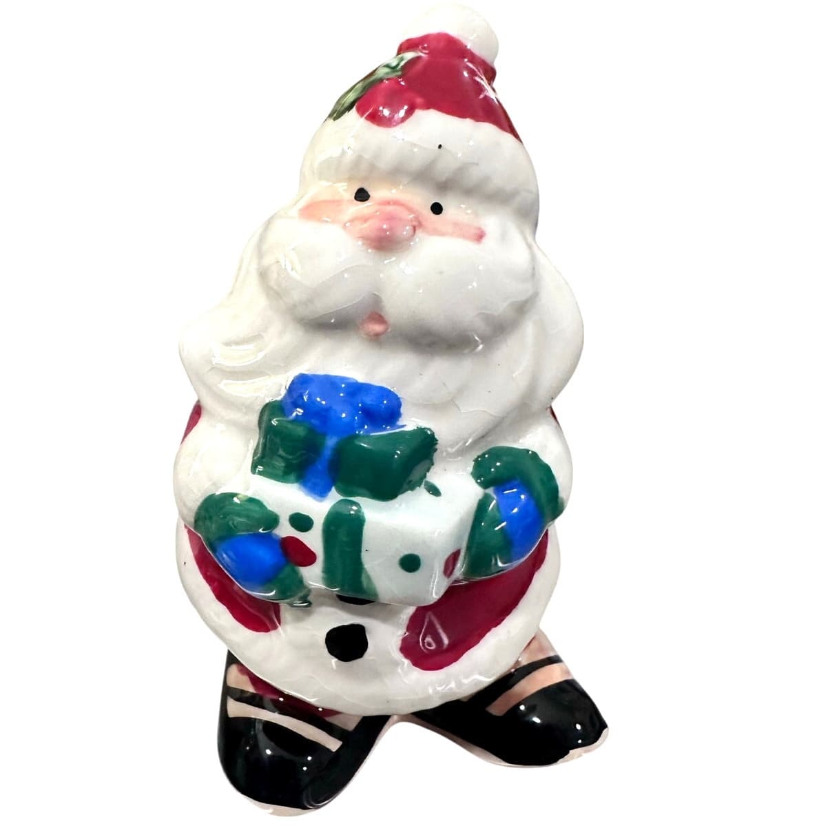 Fitz and Floyd 2011 Bright and Merry Santa Snowman Salt and Pepper Shakers Set! - Thumbnail 5