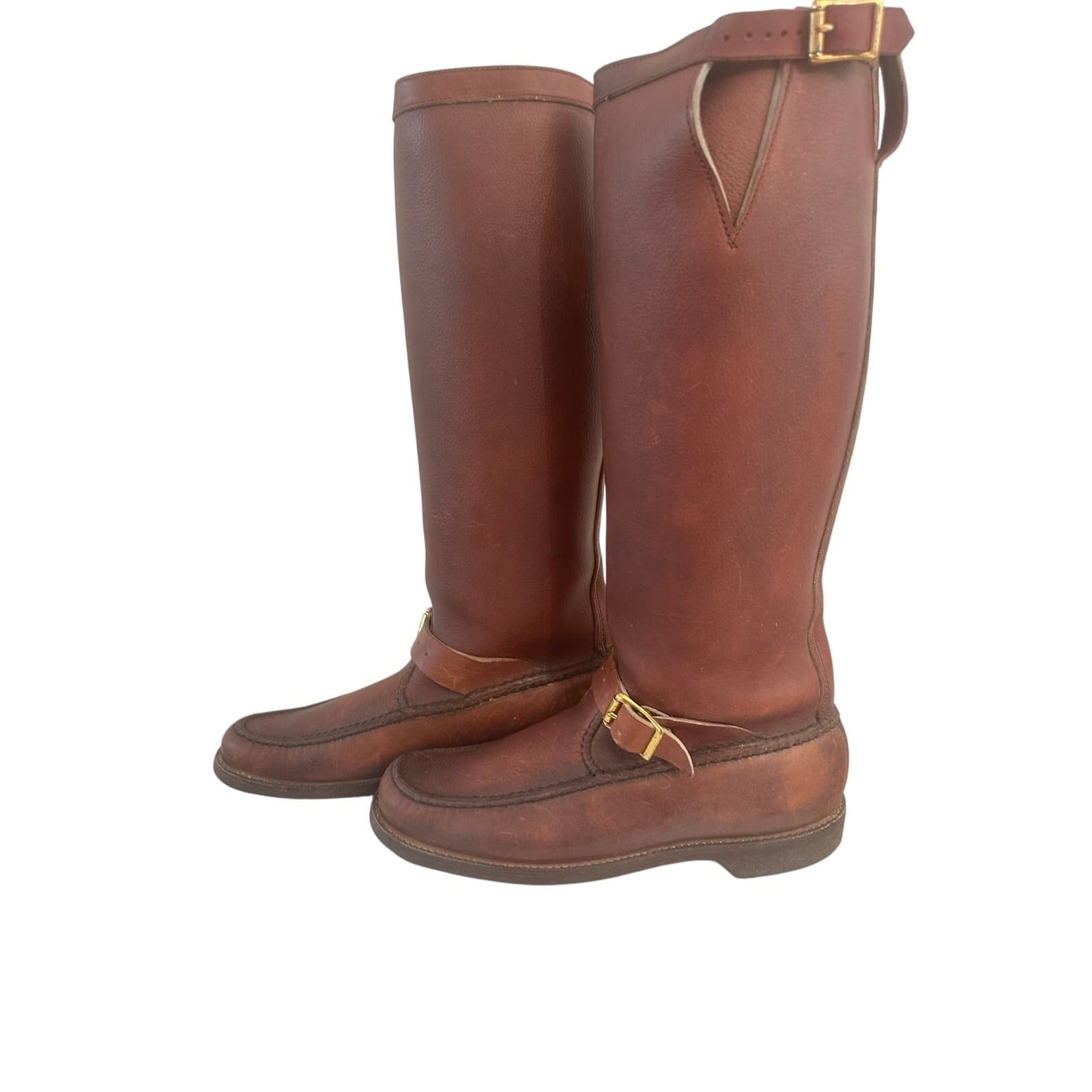 Gokey USA Vintage 'Botte Sauvage' Snake Proof 17" Boots Men Size 8.5 B-Excellent - Thumbnail 4
