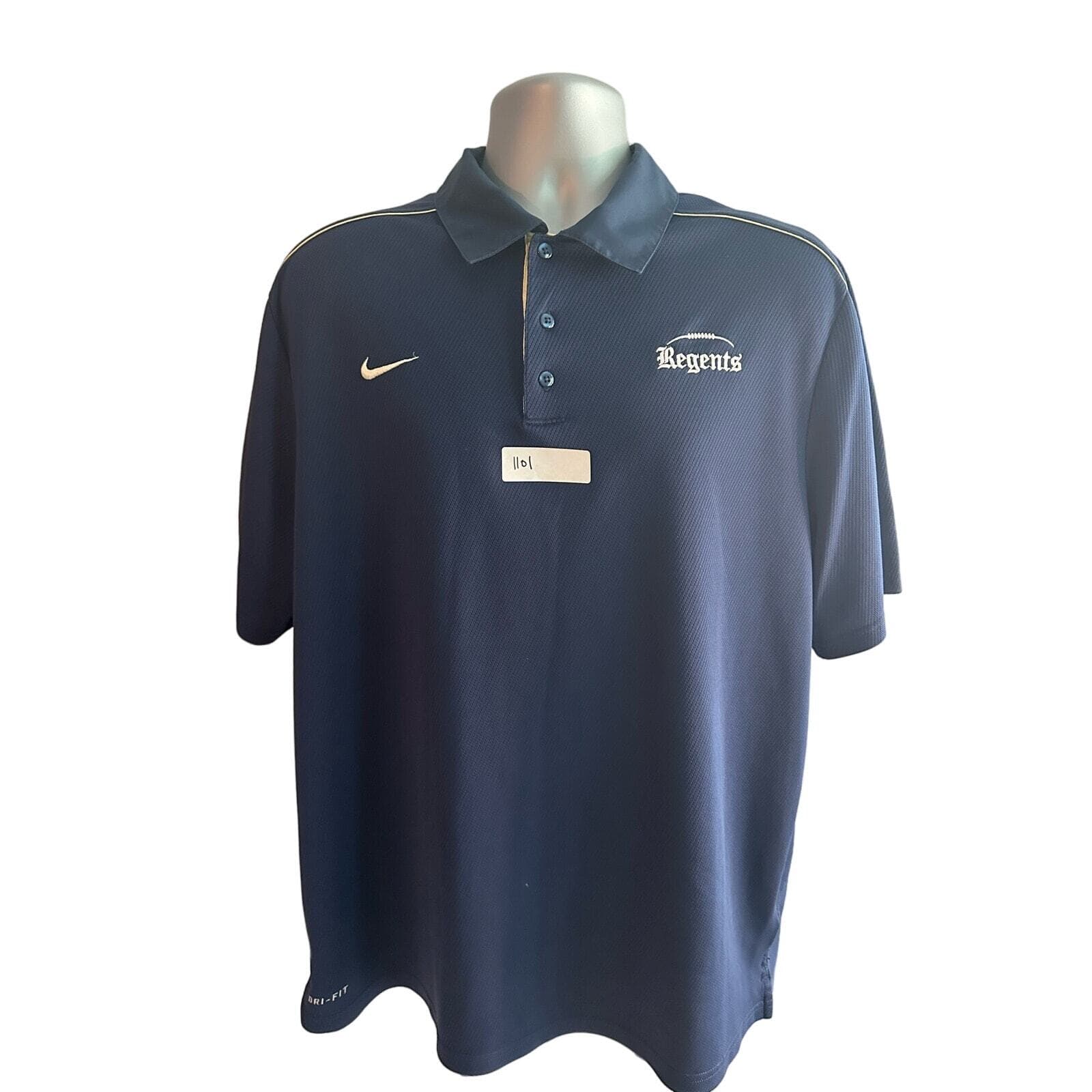 Nike Dri-Fit Regents Football Golf Shirt Navy Blue XL - Thumbnail 8
