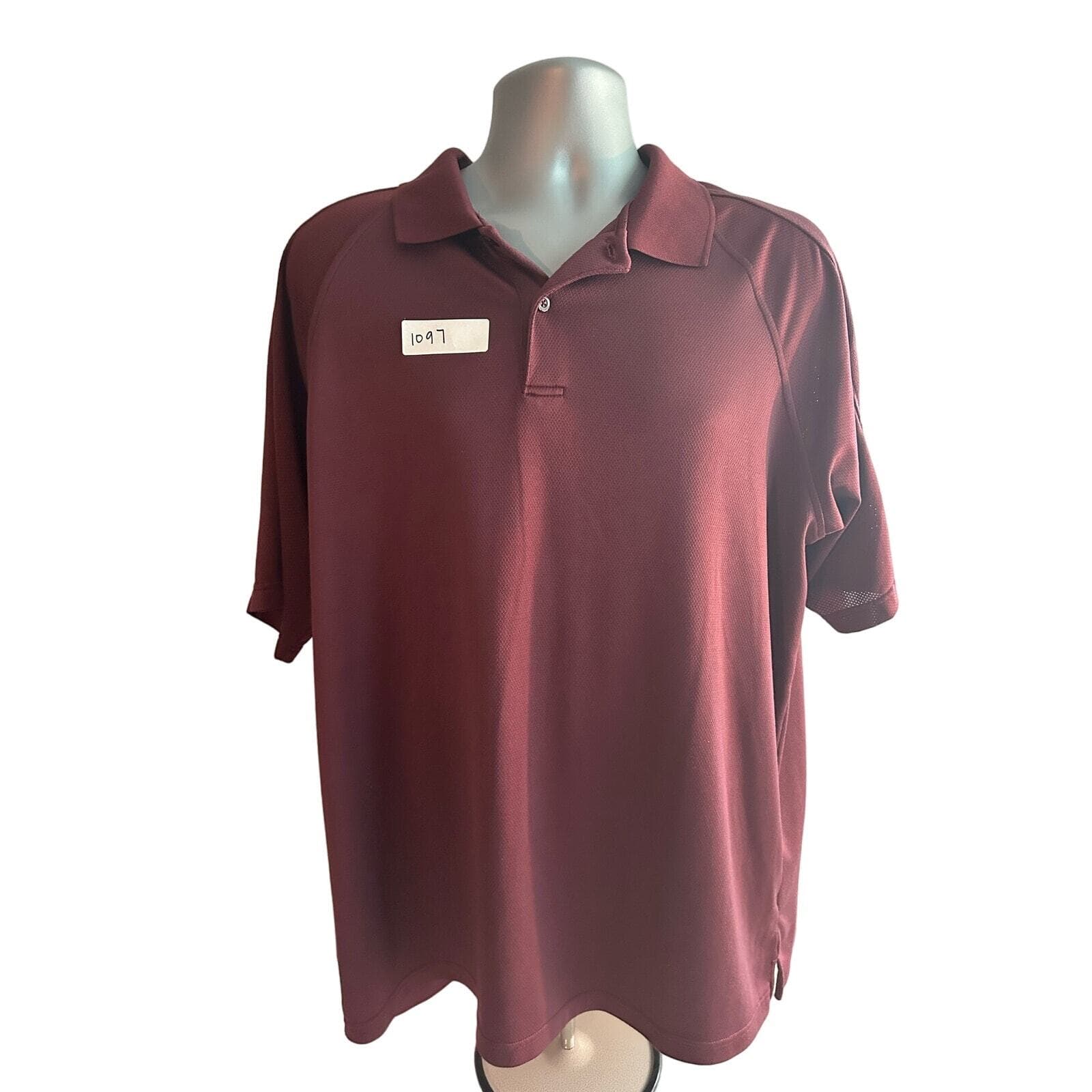 Reebok Playdry Golf Shirt Maroon XL - Thumbnail 7