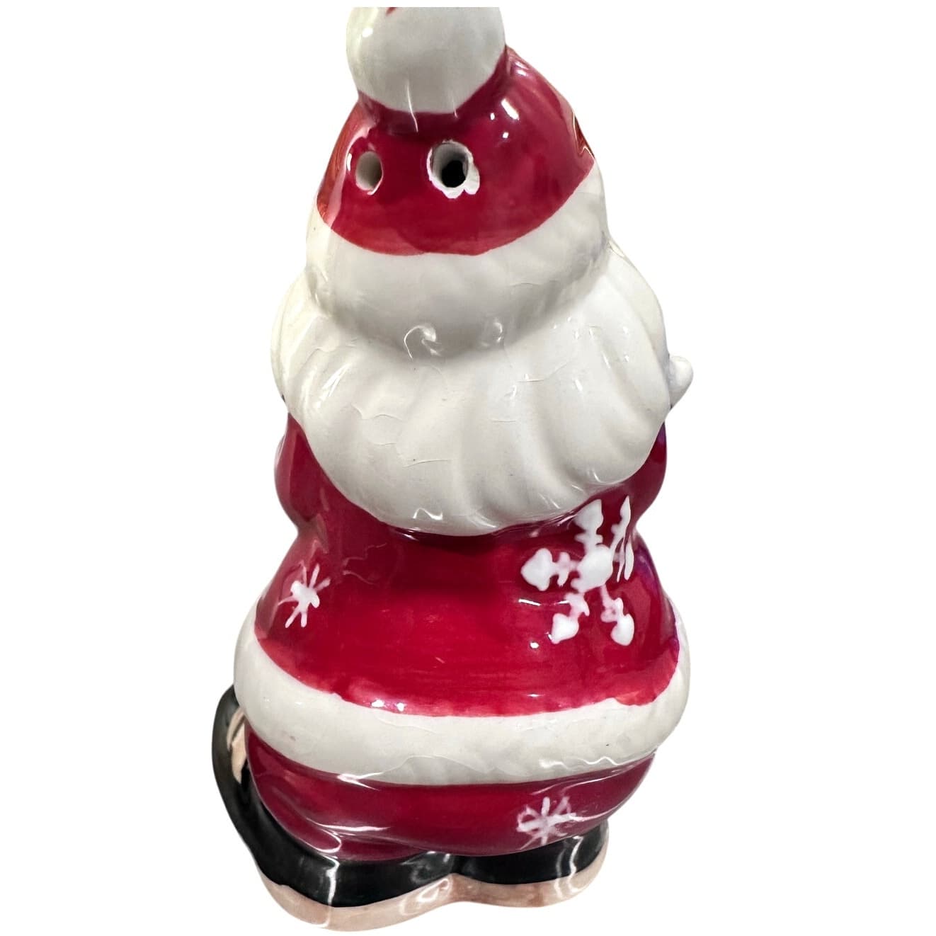 Fitz and Floyd 2011 Bright and Merry Santa Snowman Salt and Pepper Shakers Set! - Thumbnail 6