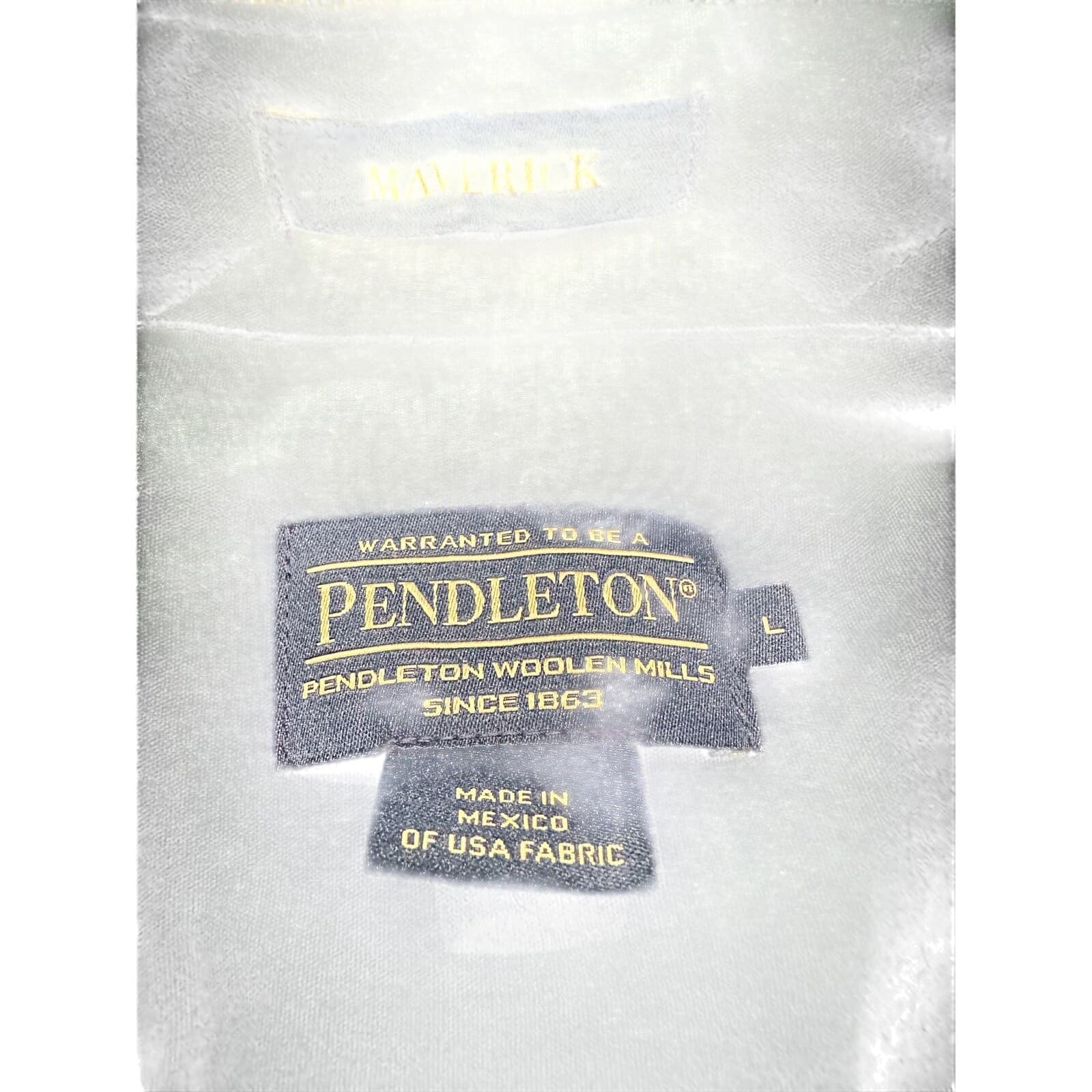 PENDLETON 'Maverick' Merino 100% Wool Plaid Shirt Button Pockets-Men's Size L - Thumbnail 11