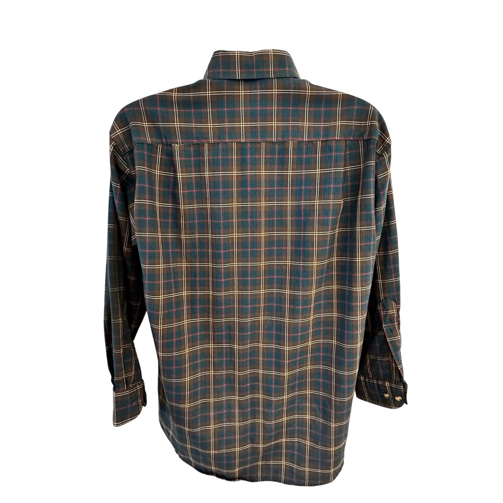 SIR PENDLETON 100% Worsted Wool Button Down Chisholm Tartan Shirt-Men's Large - Thumbnail 4
