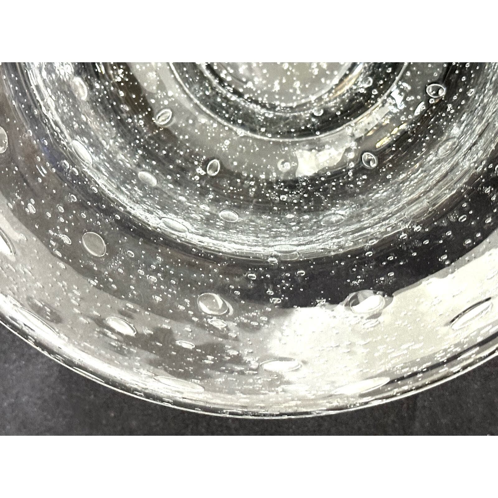Handblown Bubble Seeded Footed Glass Bowl Vintage 1950's 8"-Excellent Mint! - Thumbnail 6