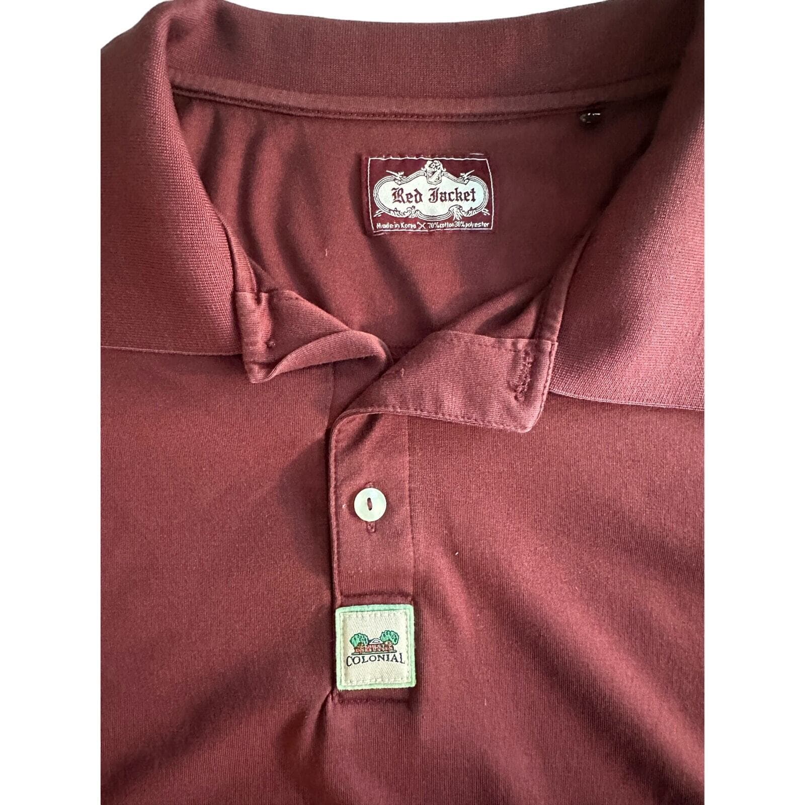 Red Jacket Colonial Golf Shirt Maroon XL - Thumbnail 3