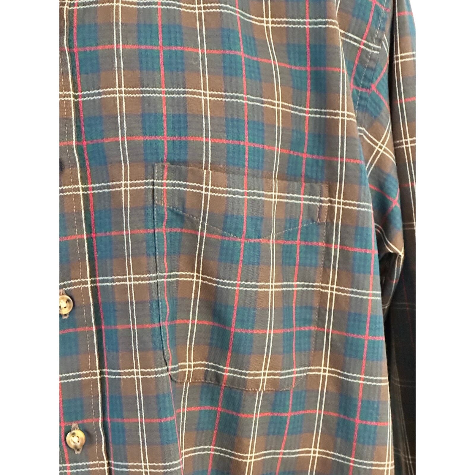 SIR PENDLETON 100% Worsted Wool Button Down Chisholm Tartan Shirt-Men's Large - Thumbnail 2