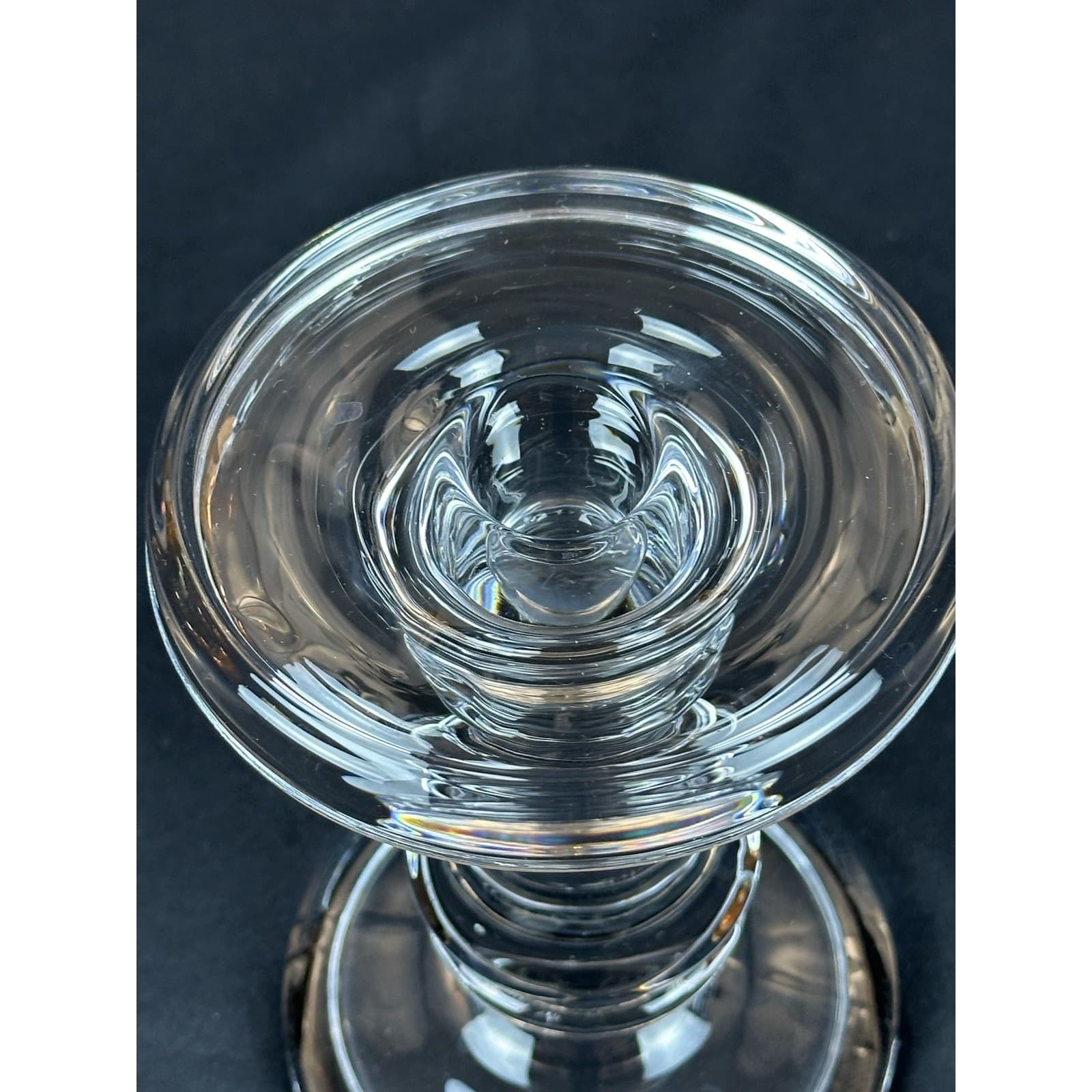 Yankee Candle 2012 Clear Glass 6.25" Pilar Taper Candle Holder - Thumbnail 6
