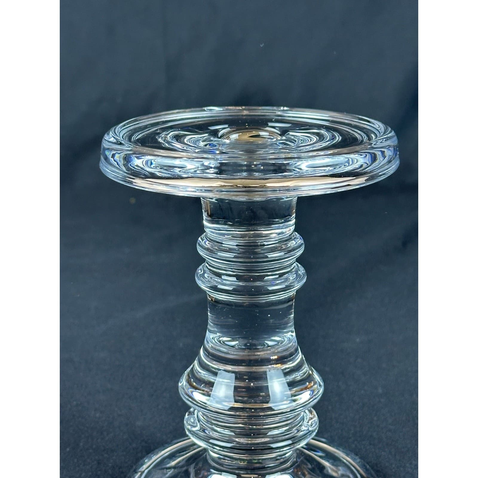 Yankee Candle 2012 Clear Glass 6.25" Pilar Taper Candle Holder - Thumbnail 2