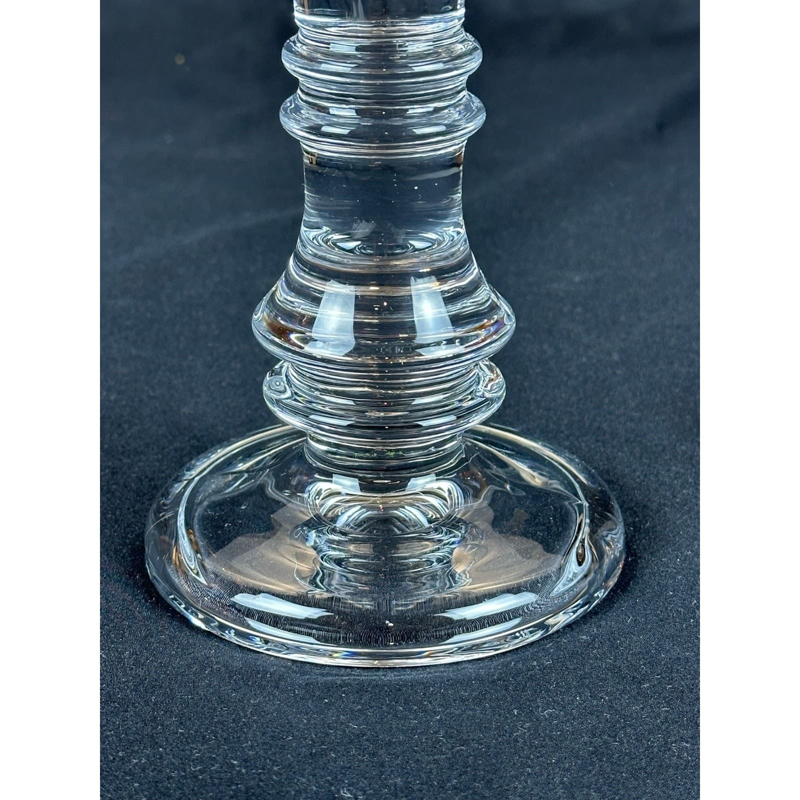 Yankee Candle 2012 Clear Glass 6.25" Pilar Taper Candle Holder - Thumbnail 3