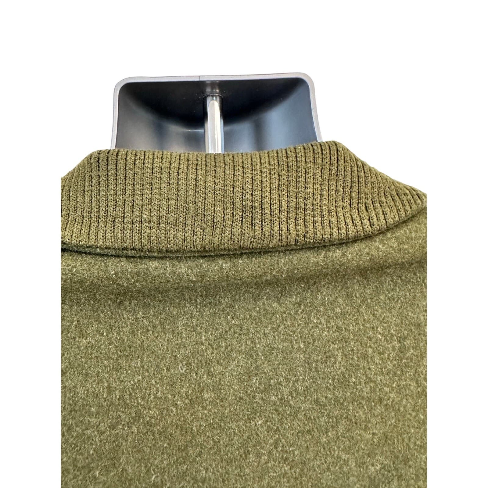 Weyrer Austria 'Ravit Modell' Wool Military Leather Patches Coat Jacket Green L - Thumbnail 8