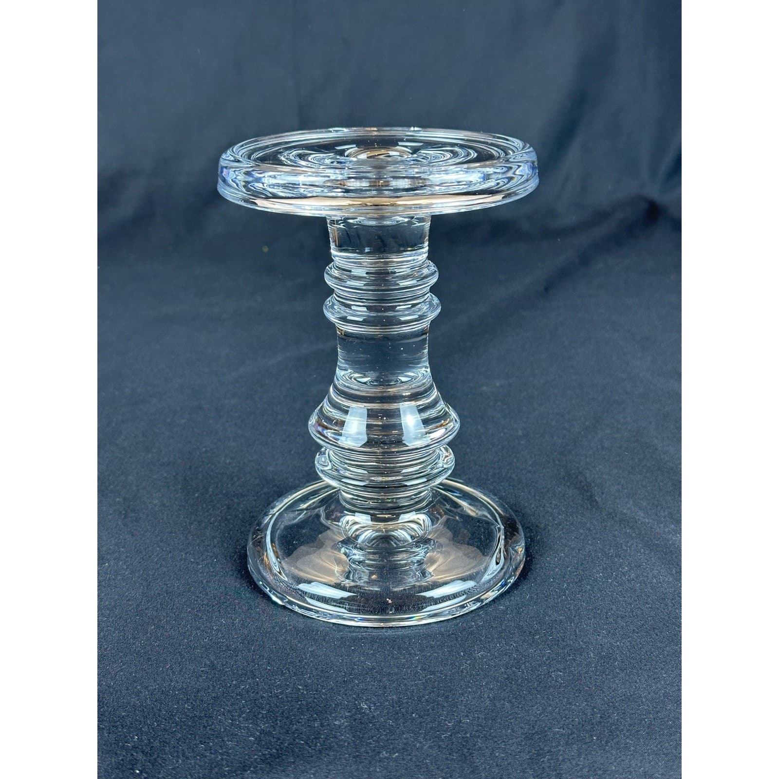 Yankee Candle 2012 Clear Glass 6.25" Pilar Taper Candle Holder