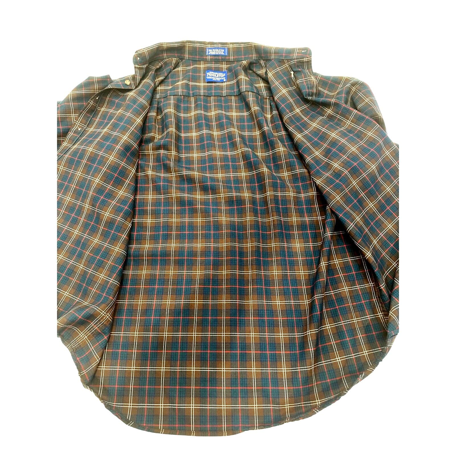 SIR PENDLETON 100% Worsted Wool Button Down Chisholm Tartan Shirt-Men's Large - Thumbnail 9